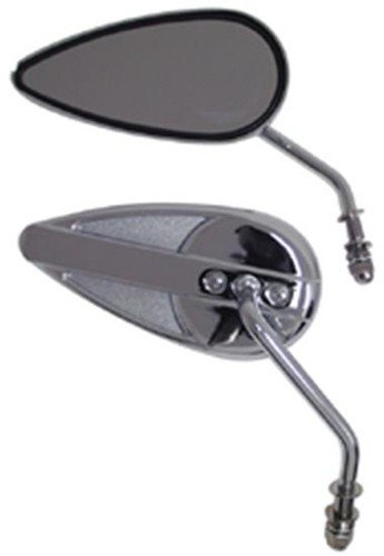 Mirrors chrome teardrop harley - mirrors,